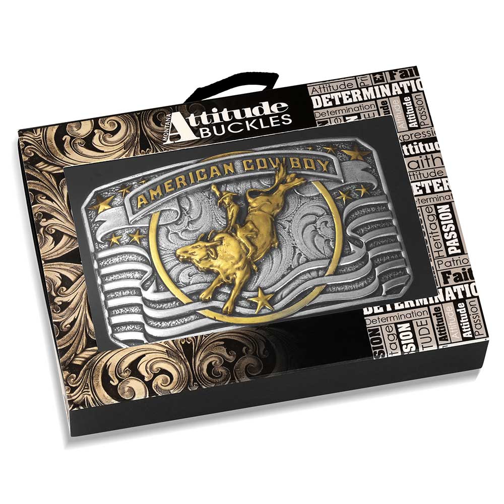 American Cowboy Bull Rider Buckle | Montana Silversmiths