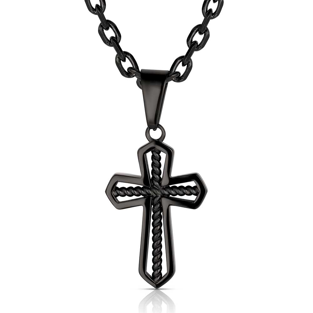 Through the Darkest Night Cross Necklace | Montana Silversmiths
