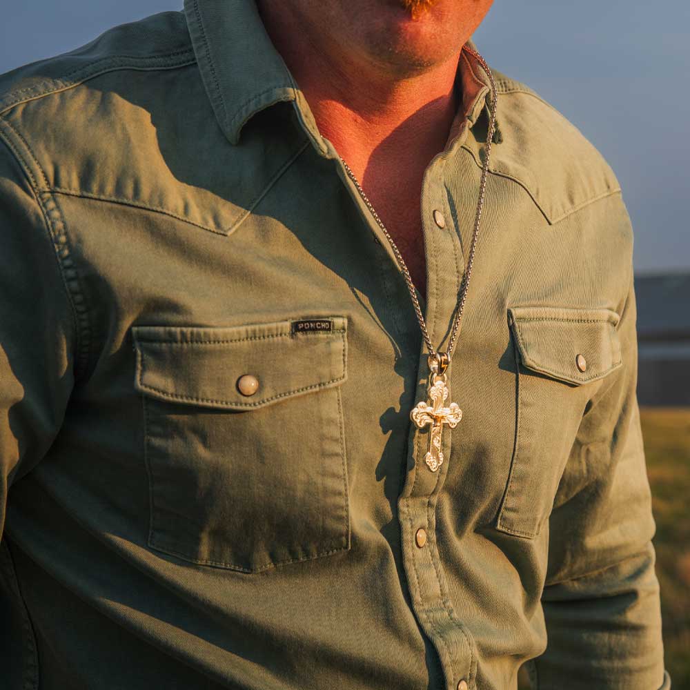 Honor and Grit Cross Necklace