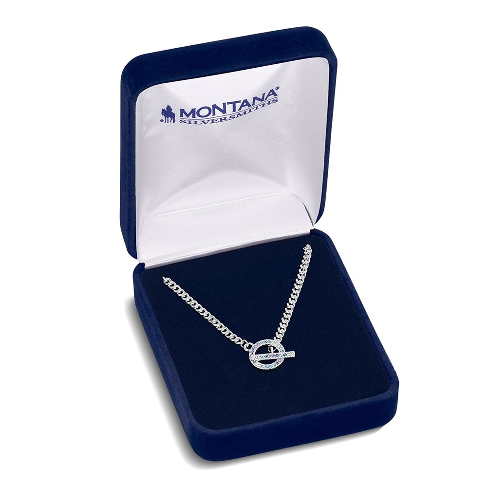 Blue Horizon Crystal Toggle Necklace
