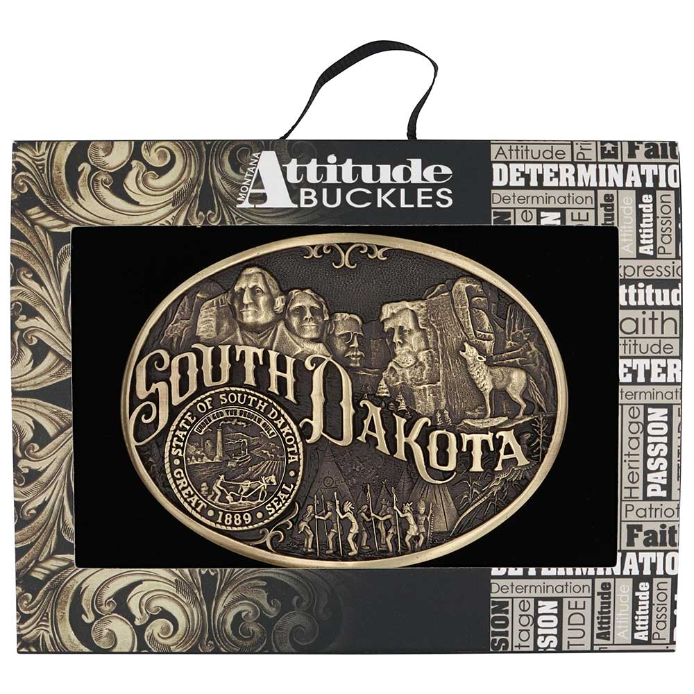 South Dakota State Heritage Attitude Buckle