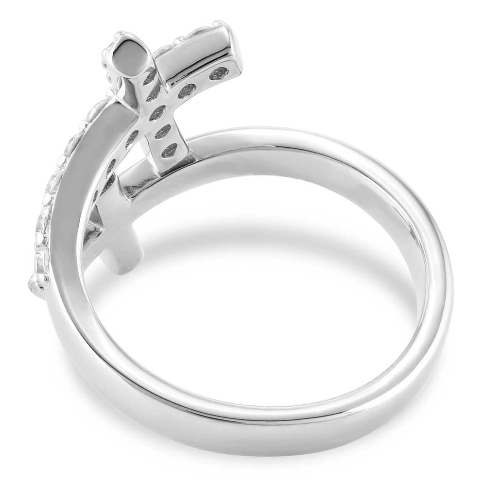 Fearless Faith Crystal Cross Ring