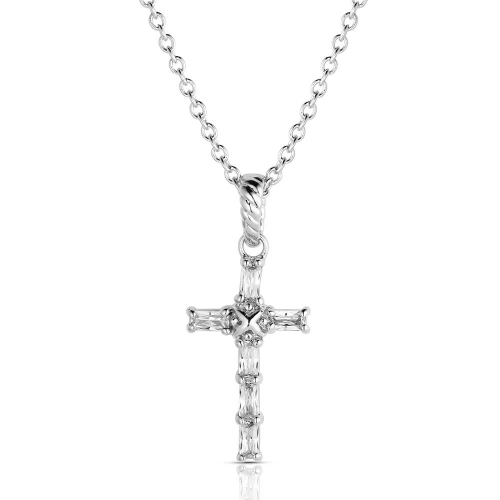 Acadian Cross Baguette Necklace | Montana Silversmiths