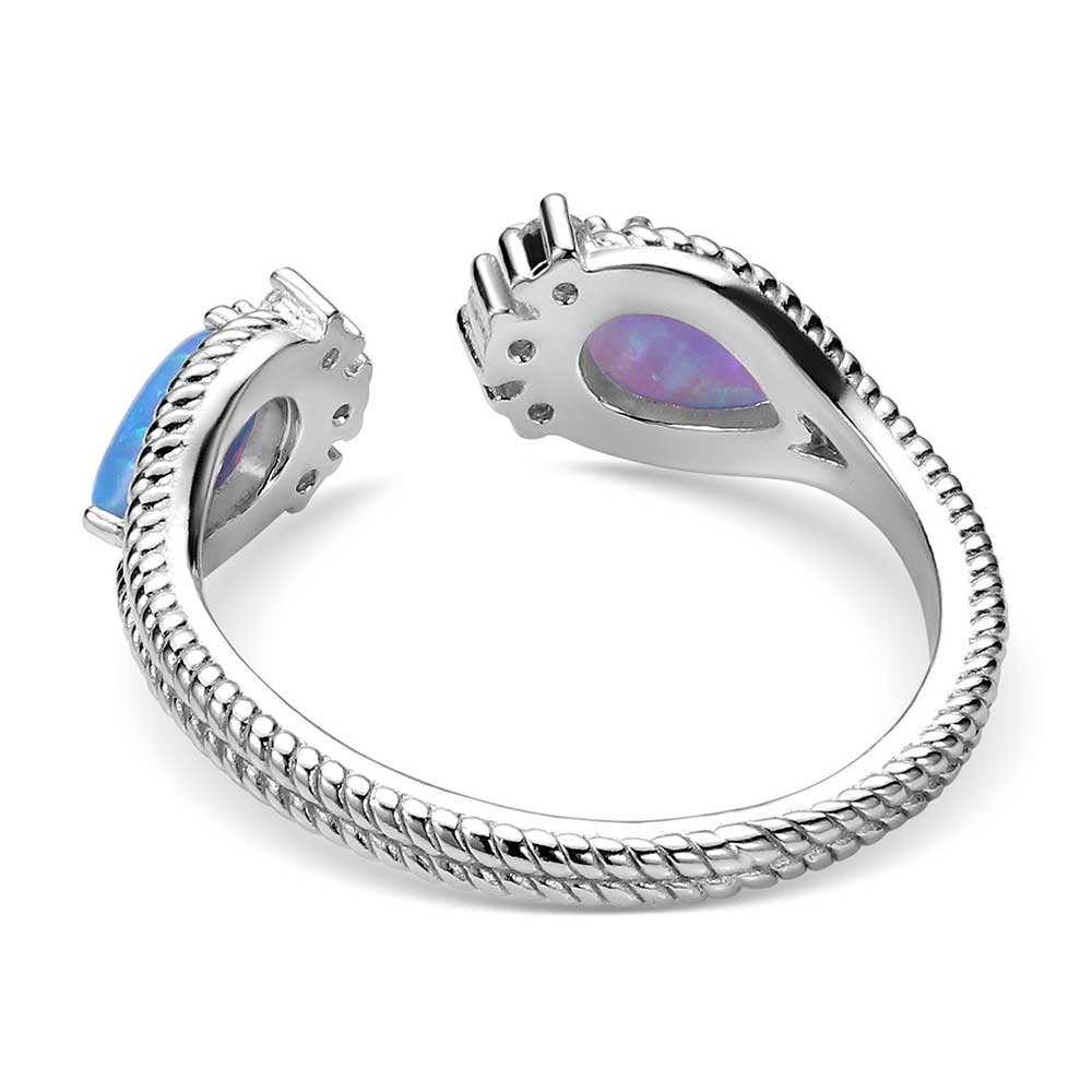 Blue Opal Flare Ring