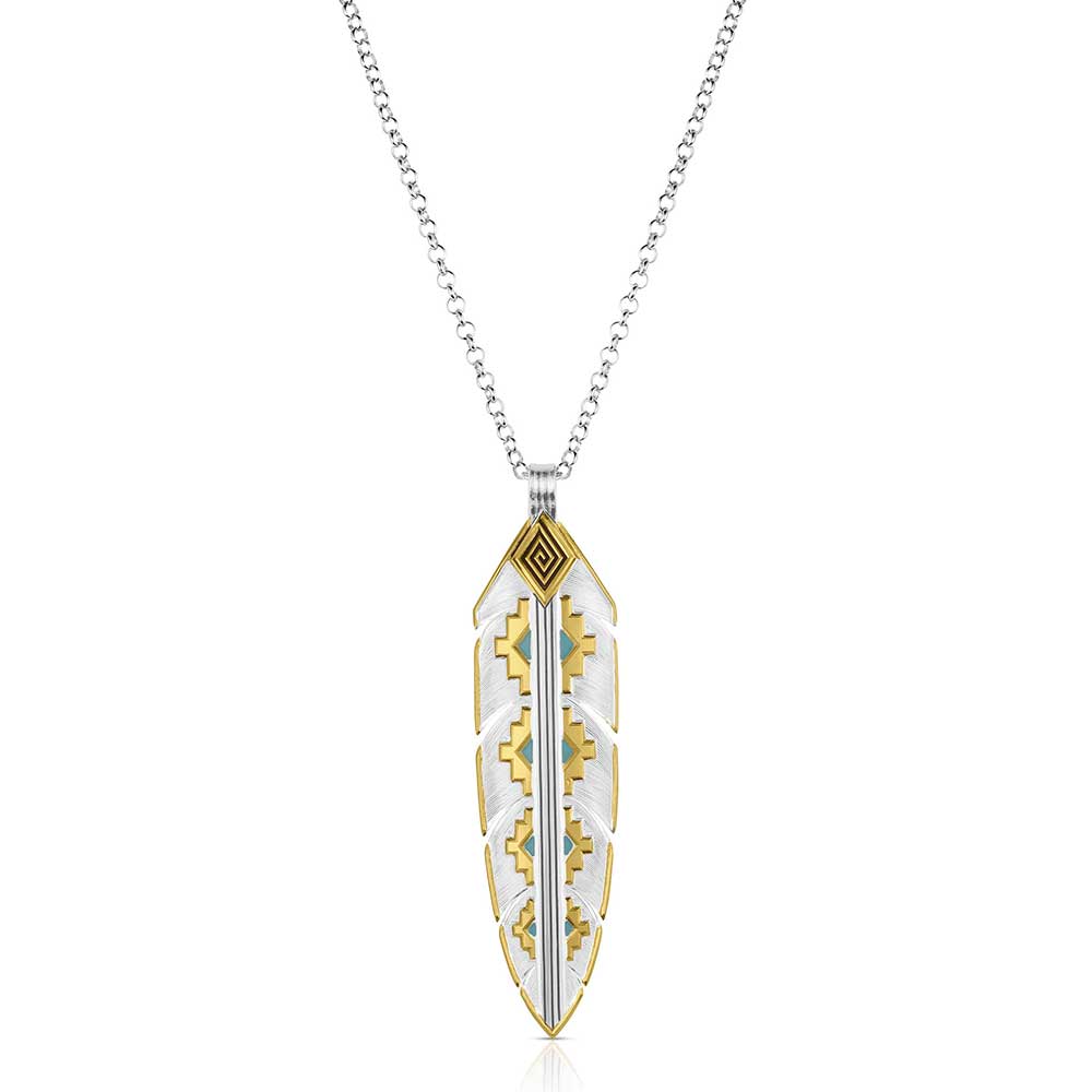 Painted Sky Feather Necklace