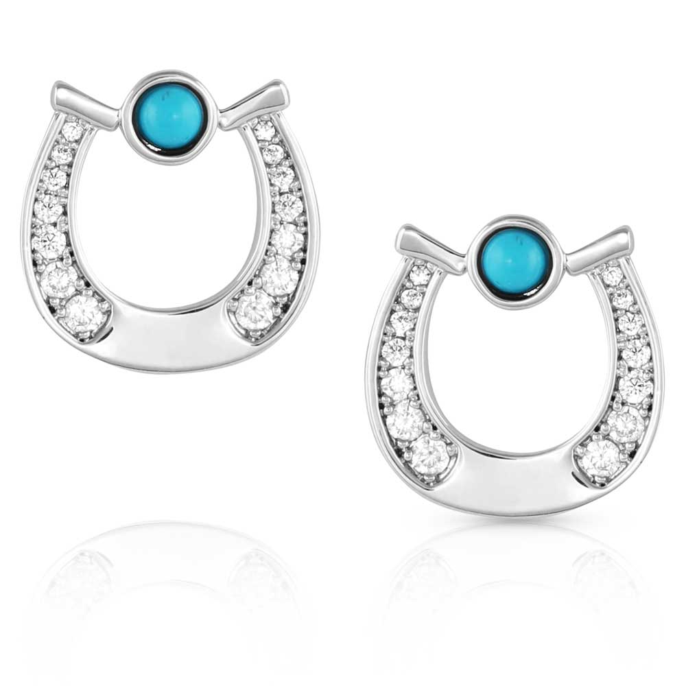 Destined Luck Turquoise Crystal Earrings