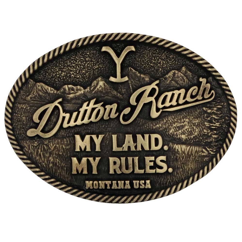 My Rules Yellowstone Attitude Buckle