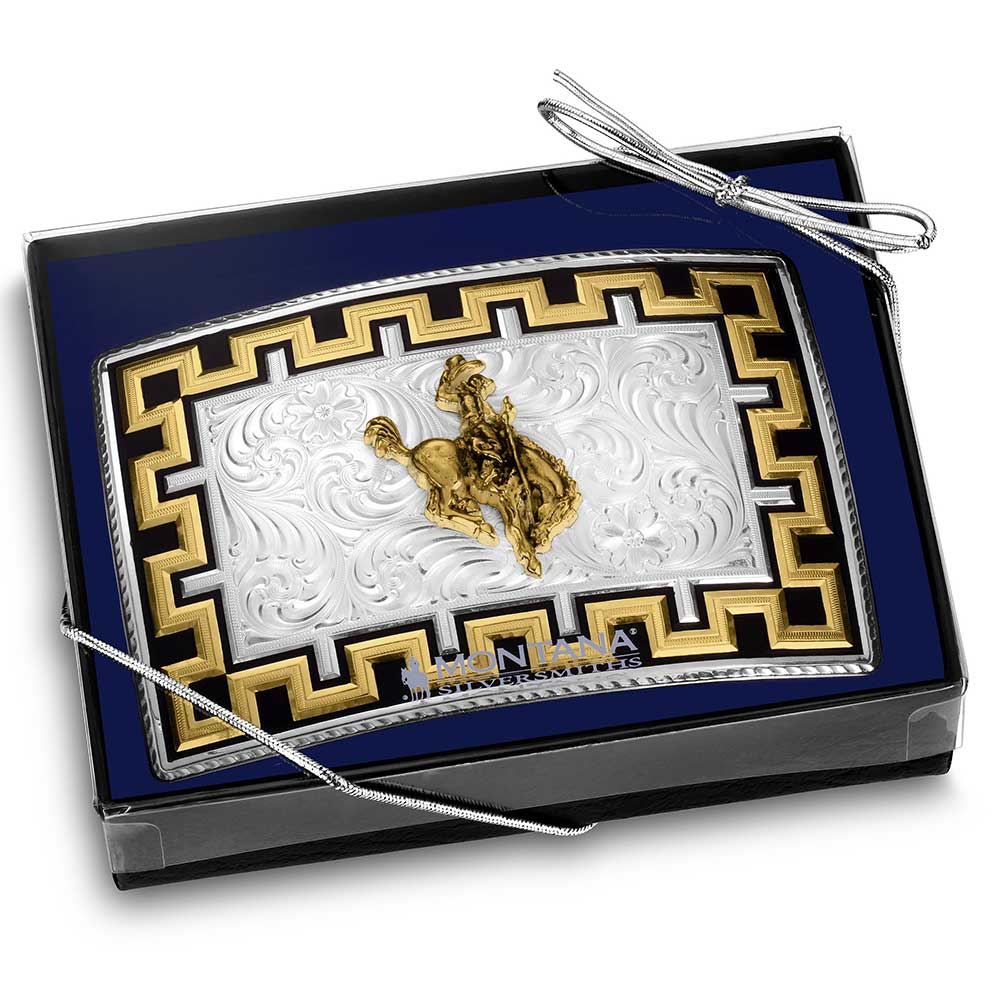 Honor and Grit Buckle with Ranch Bronc