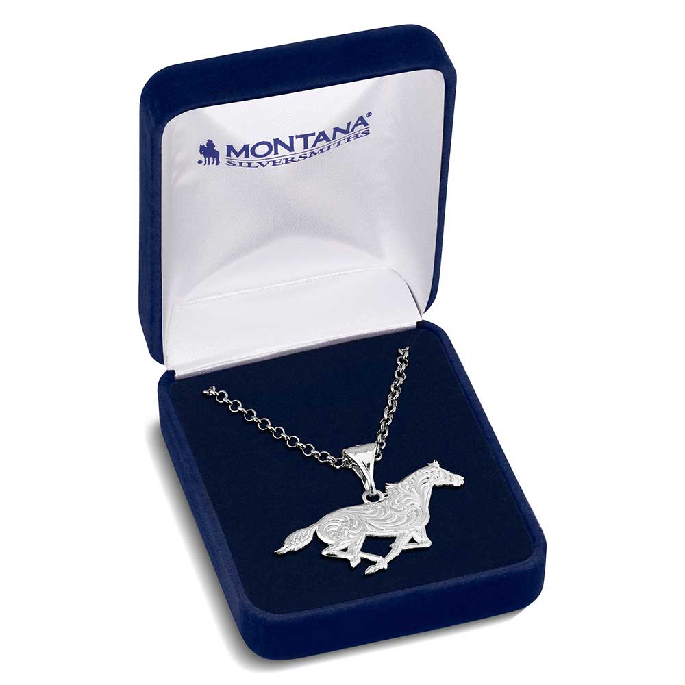 Out West Running Horse Necklace