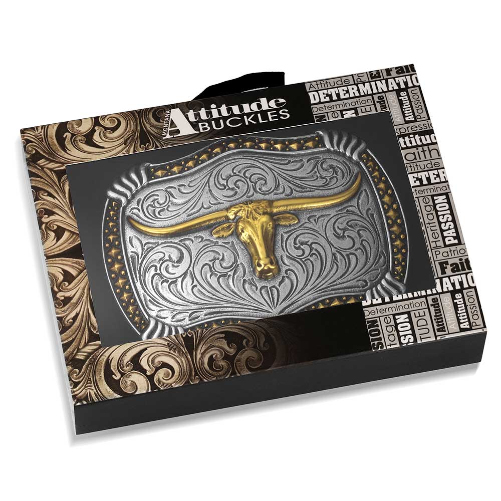 Longhorn Legacy Buckle | Montana Silversmiths