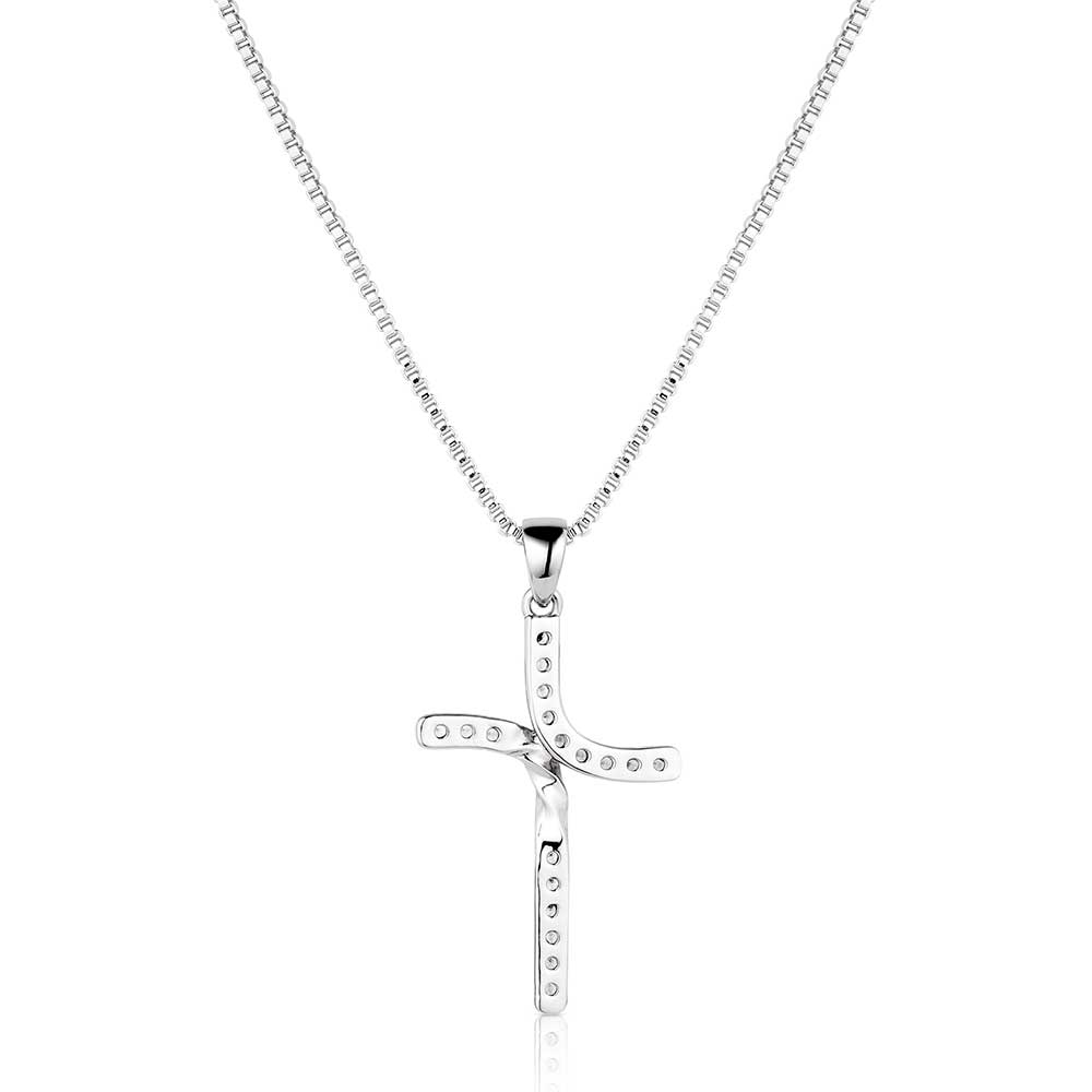 Bend But Don't Break Cross Necklace