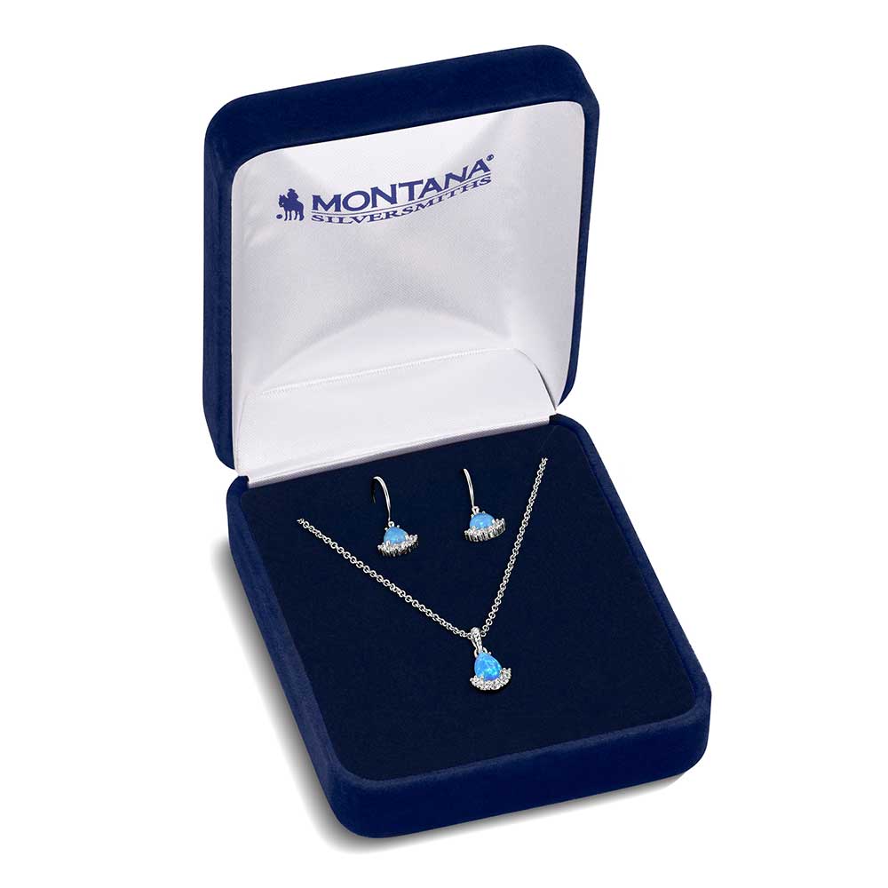 Blue Opal Flare Jewelry Set