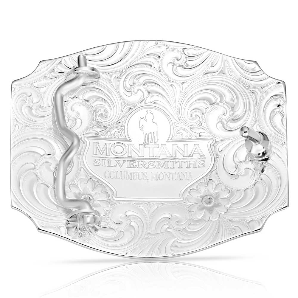 The Horseman Buckle with Cross | Montana Silversmiths