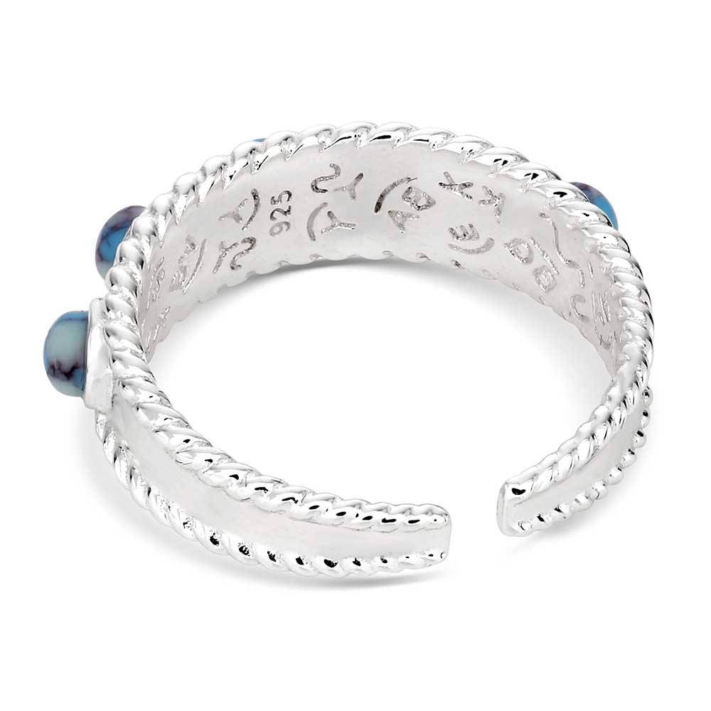 Pebbled Turquoise Wrap Ring