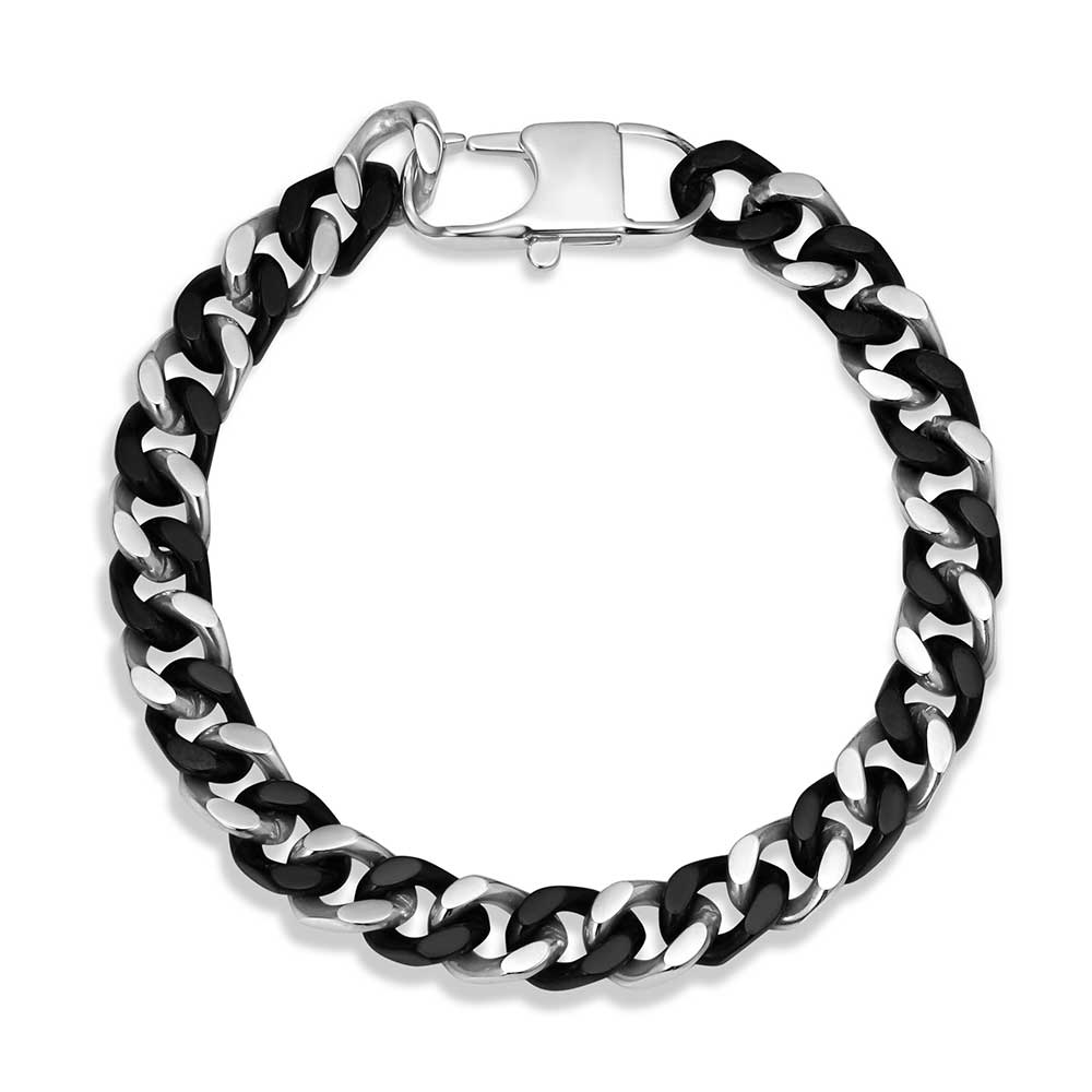 Two Tone Cuban Link Chain Bracelet | Montana Silversmiths