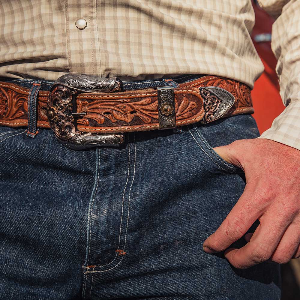 Cowboy Classic 3 Piece Belt Buckle Set | Montana Silversmiths