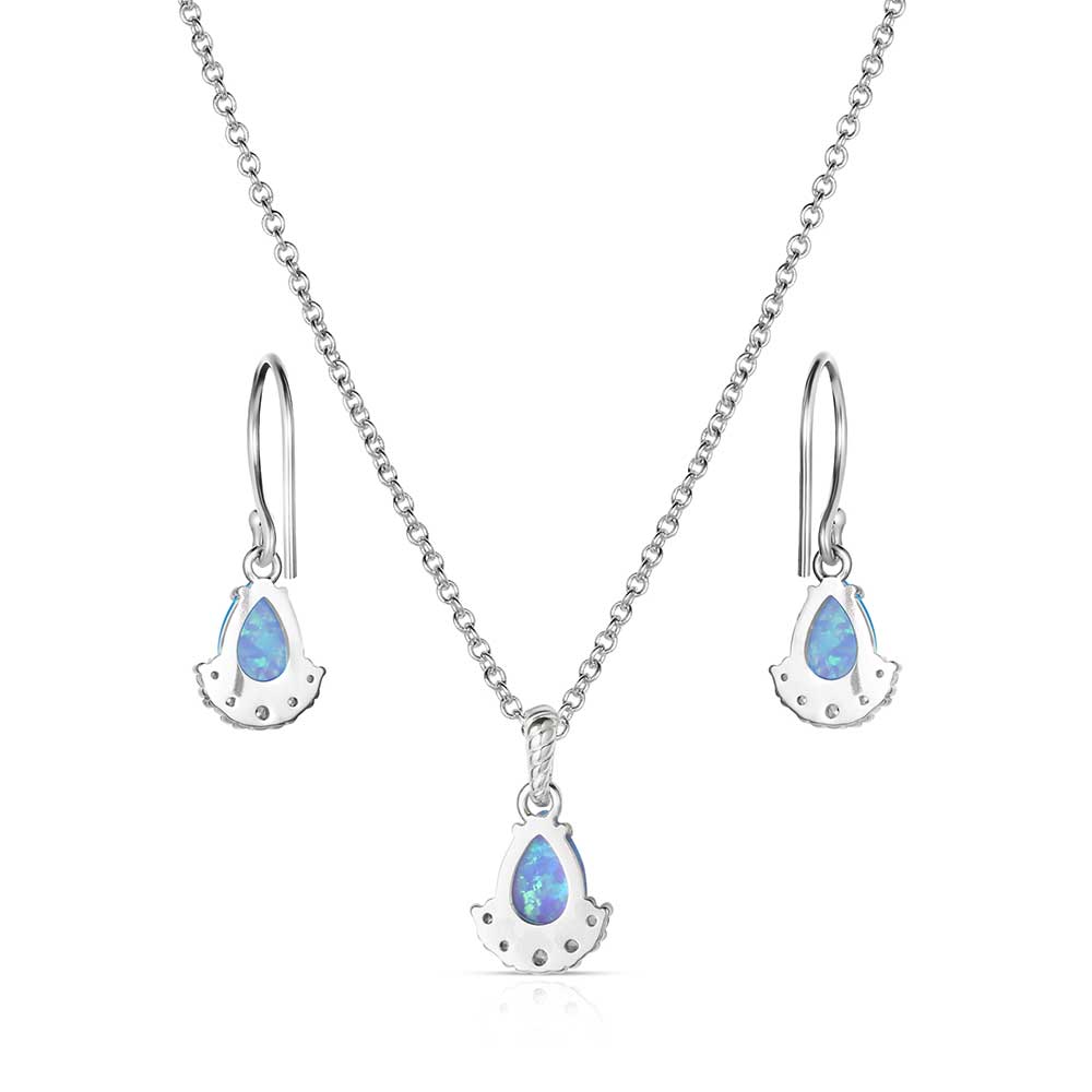 Blue Opal Flare Jewelry Set