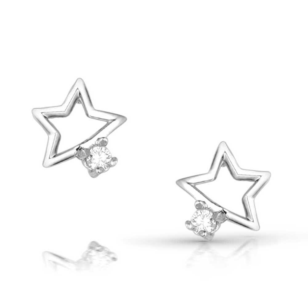 Single Star Crystal Earrings
