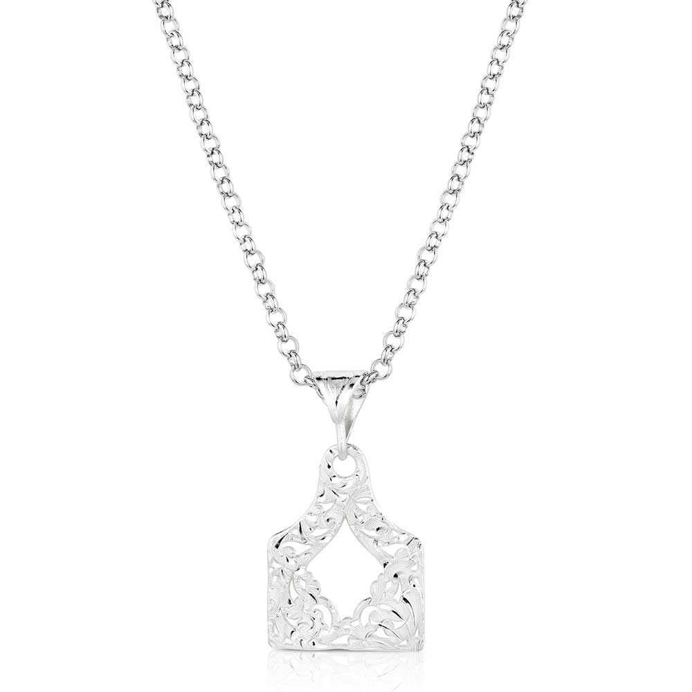 Out West Cow Tag Necklace