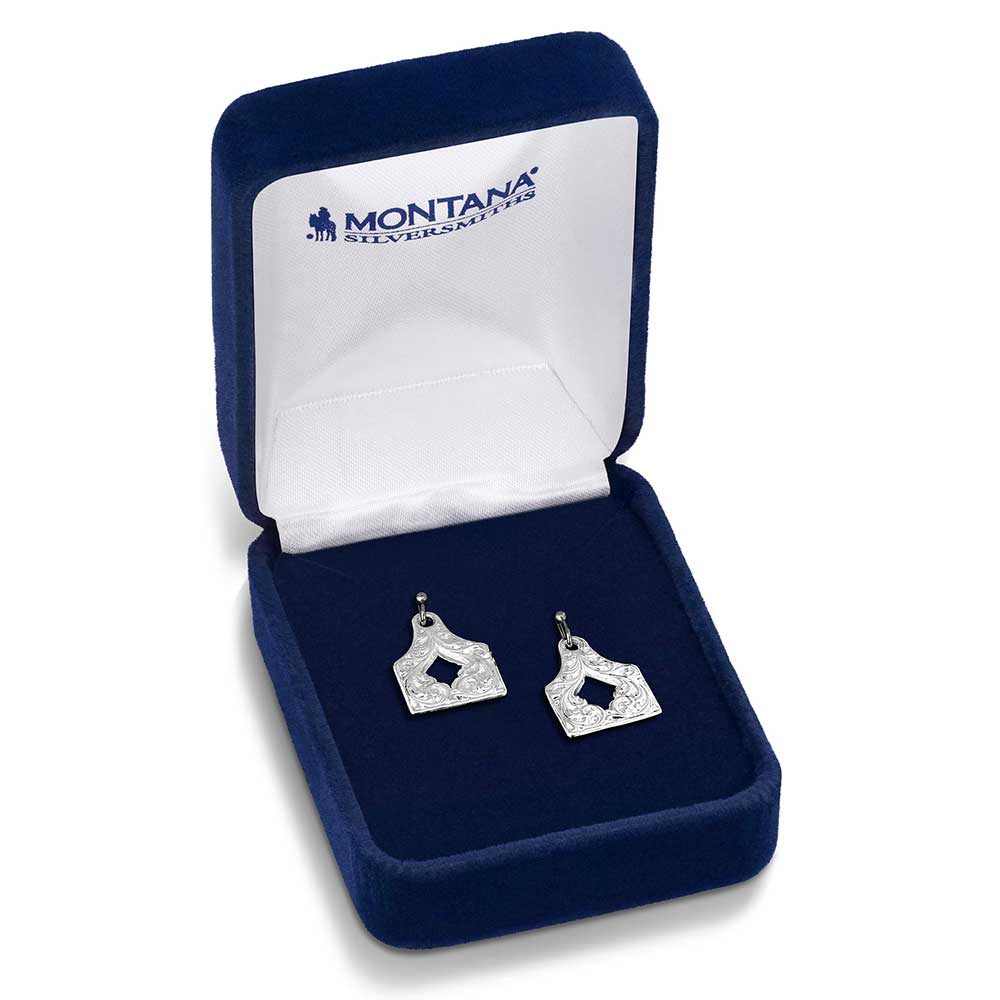 Out West Cow Tag Earrings