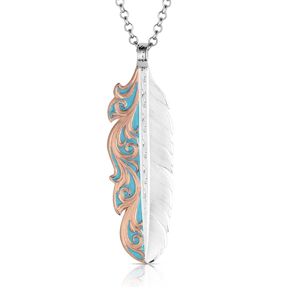 Alpine Glow Feather Necklace