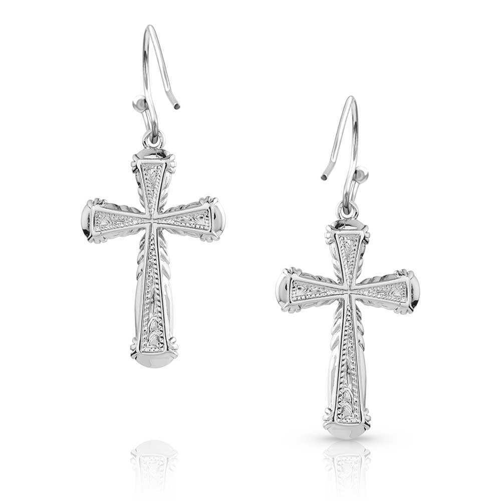 Western Mosaic Cross Earrings