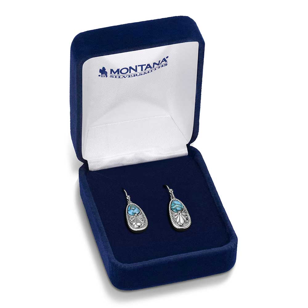 Pointed Path Turquoise Earrings