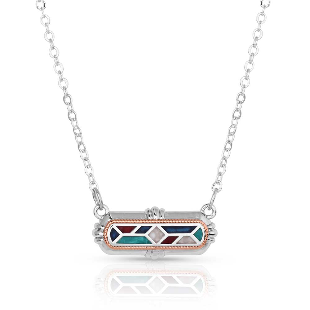 Western Mosaic Bar Necklace