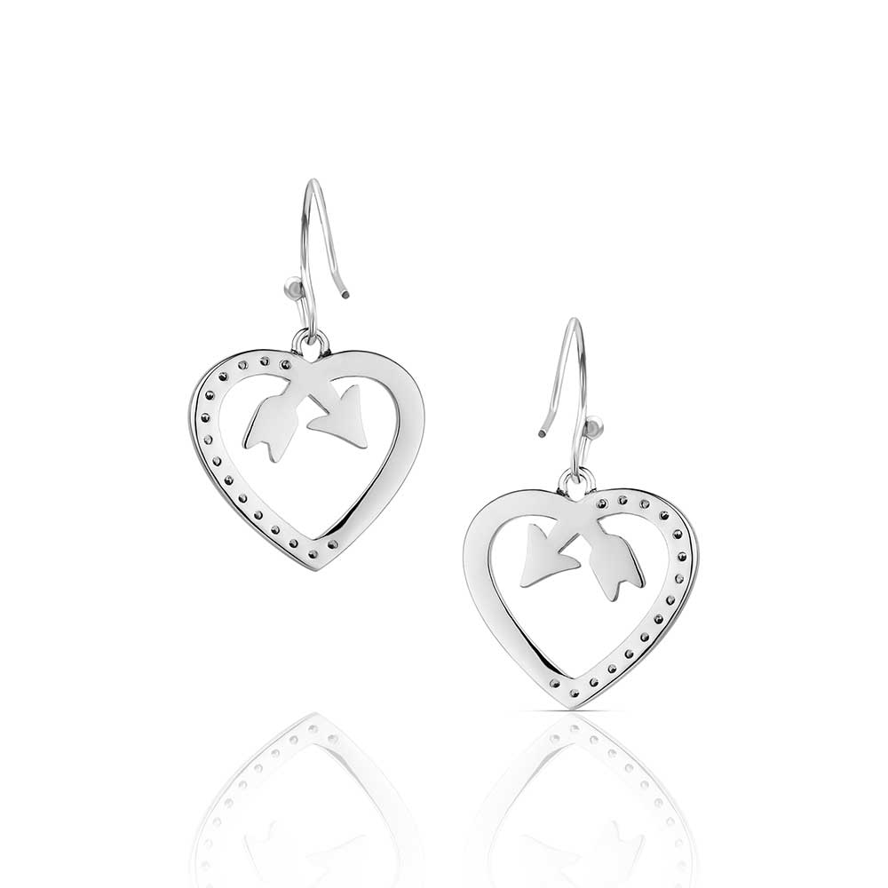 Follow Your Arrow Opal Heart Earrings | Montana Silversmiths