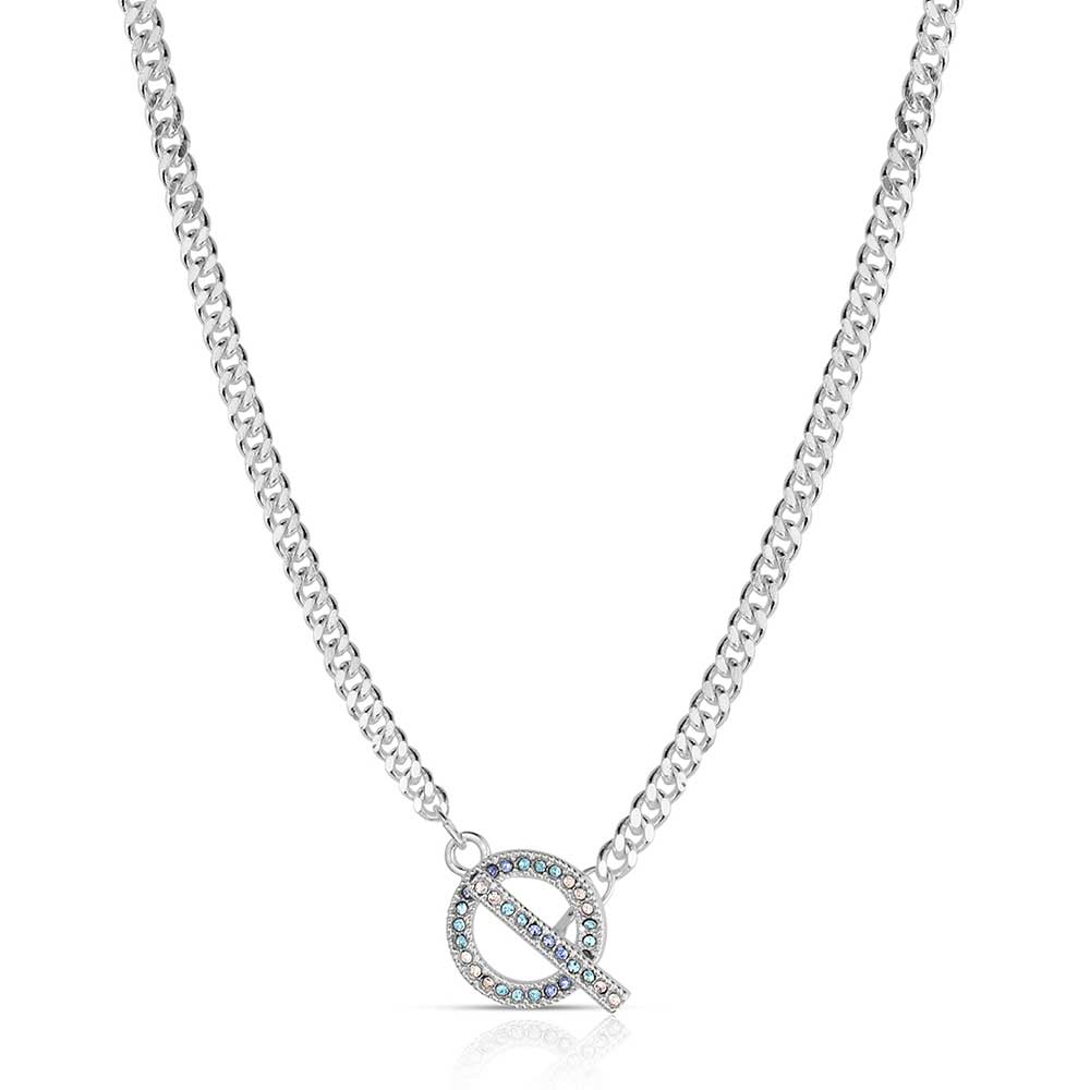 Blue Horizon Crystal Toggle Necklace