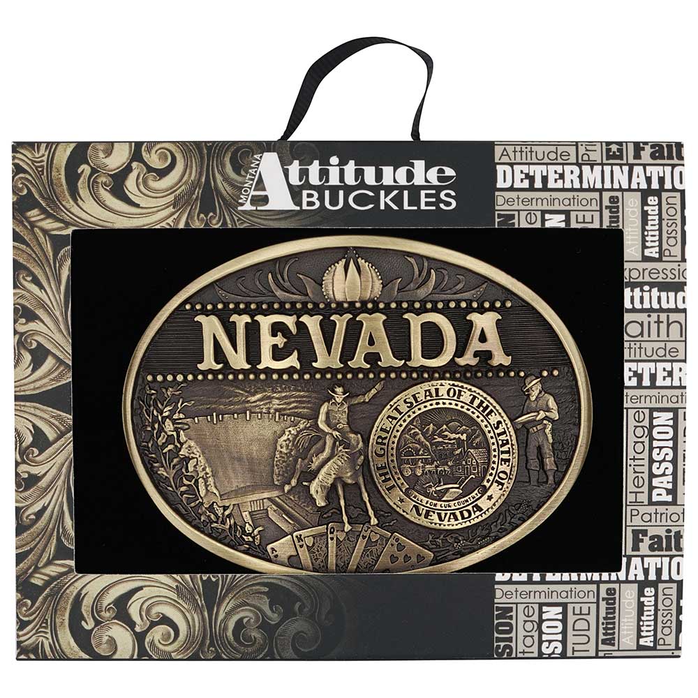 Nevada State Heritage Attitude Buckle