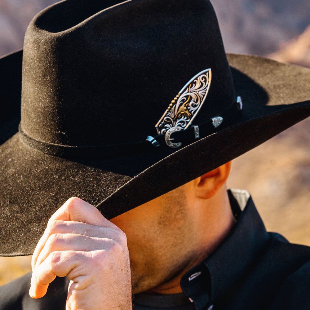 Longhorn Cattle Drive Hat Feather