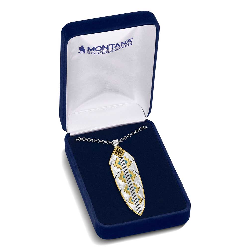 Painted Sky Feather Necklace