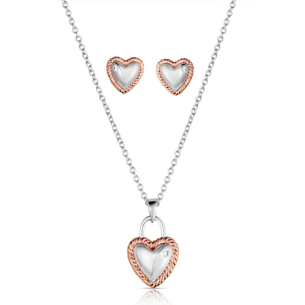LOVE BY CHANCE & 2 MOONS 2 セット Love You Lots Heart Jewelry Set | Montana Silversmiths