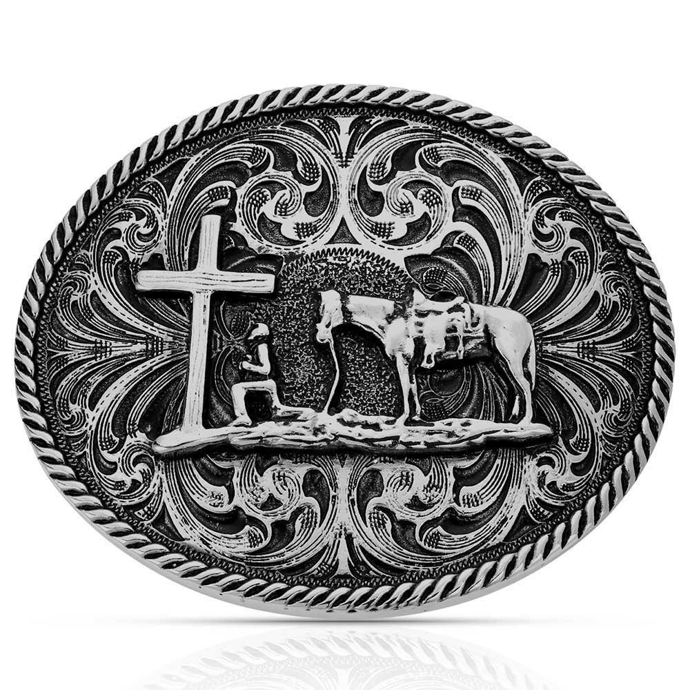 Christian Cowboy Attitude Belt Buckle