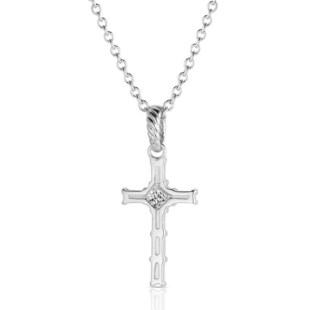 Acadian Cross Baguette Necklace | Montana Silversmiths