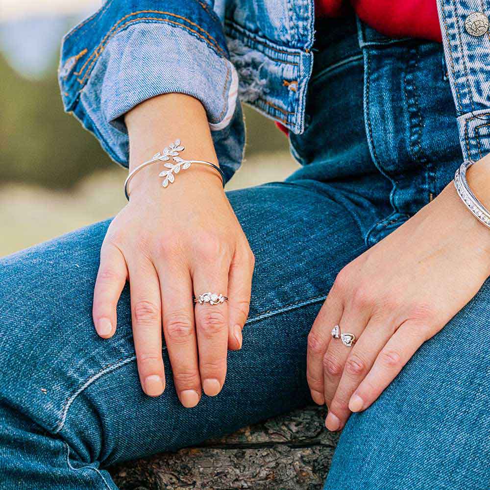 Fiery Ice Silver Crystal Ring