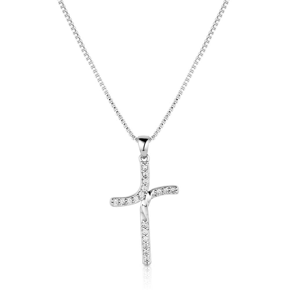 Bend But Don't Break Cross Necklace