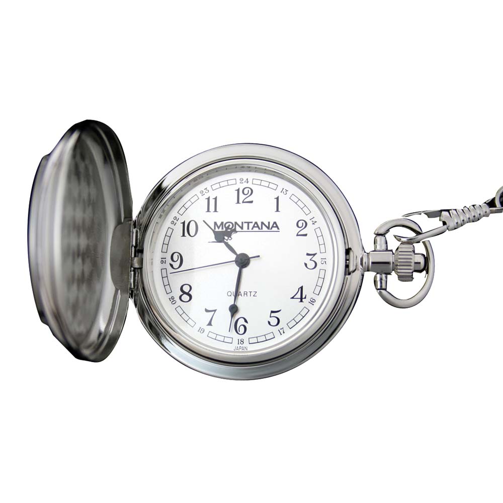 Custom Small Silver Inlay Pocket Watch - Any Figure