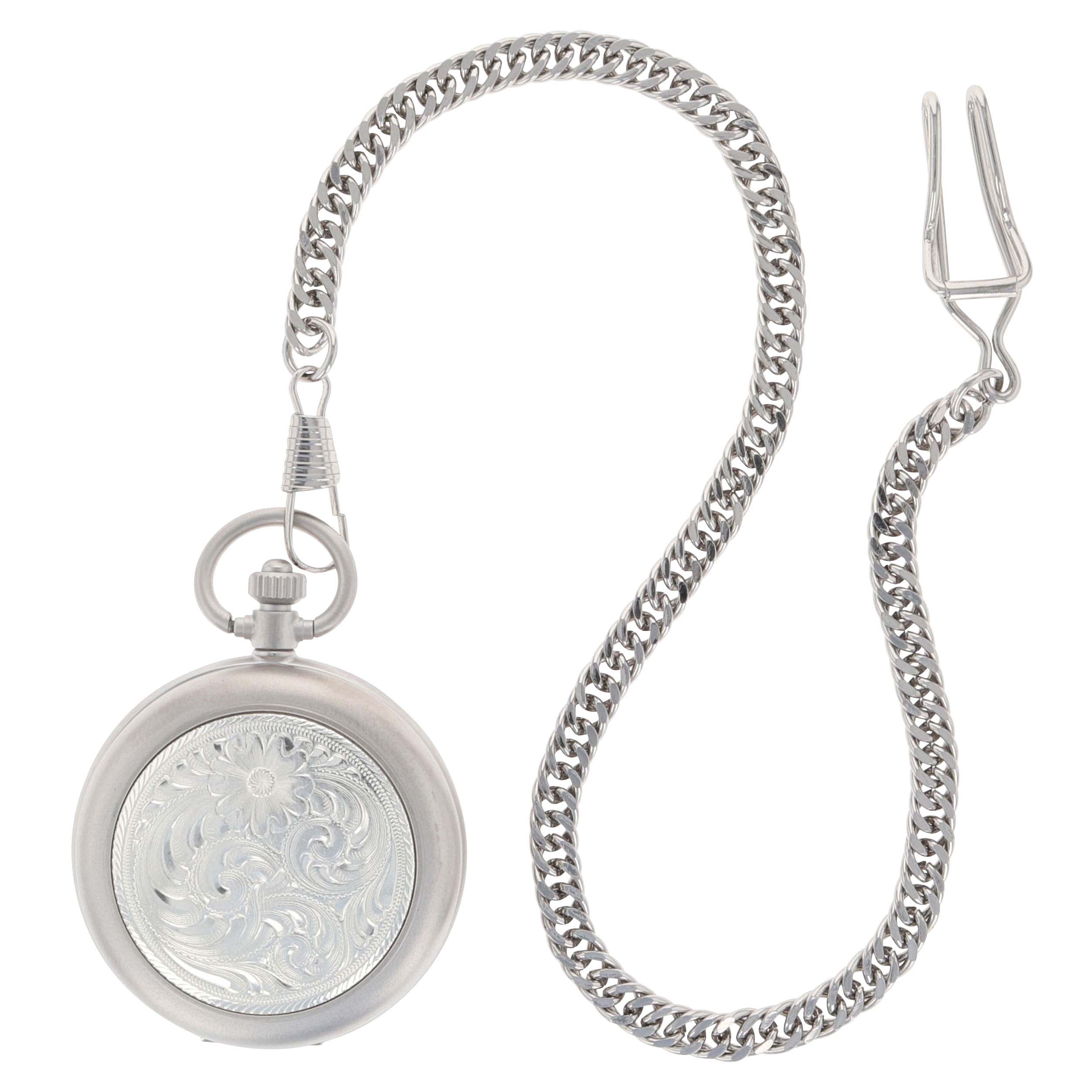 Engraved Silver, Small Silver Inlay, Pocket Watch