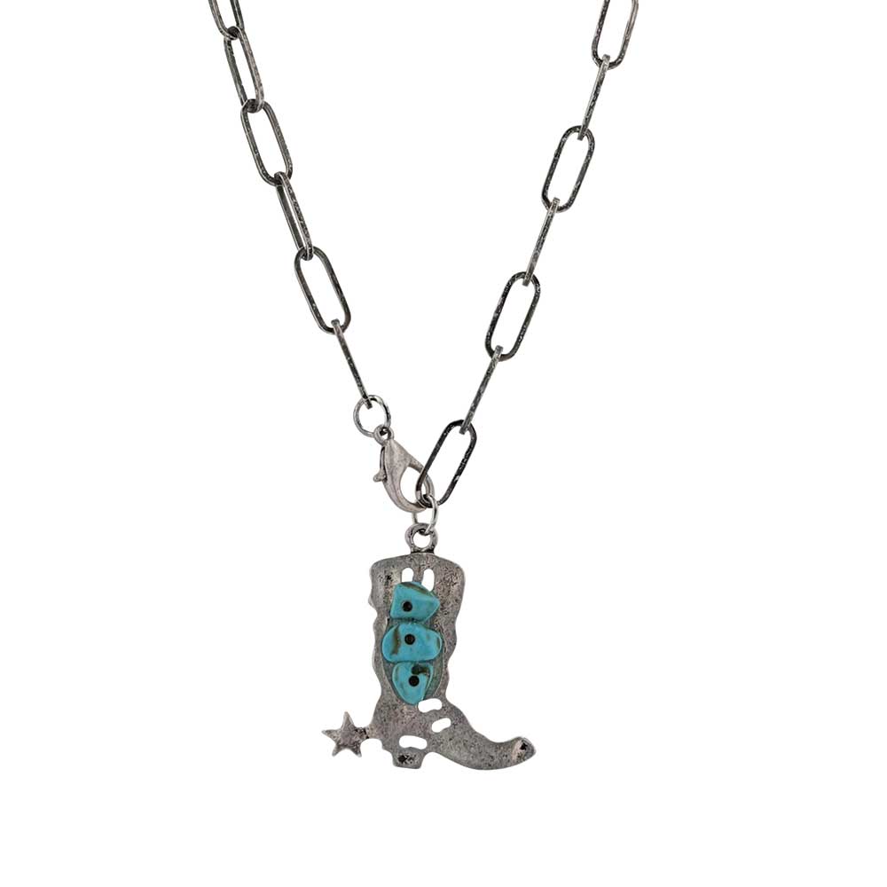 Kickin? It Up Turquoise Attitude Necklace