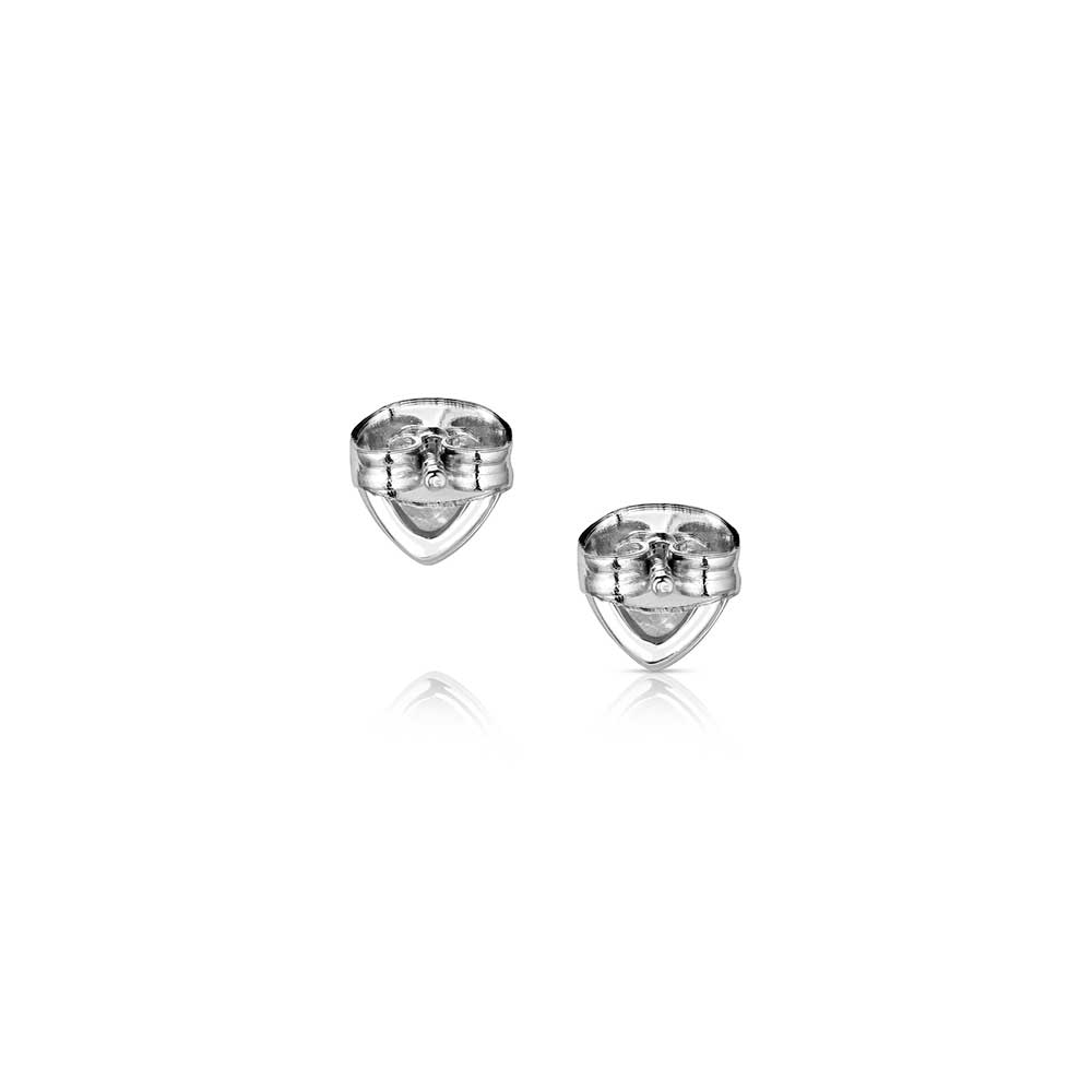 Tiny Heart Crystal Post Earrings