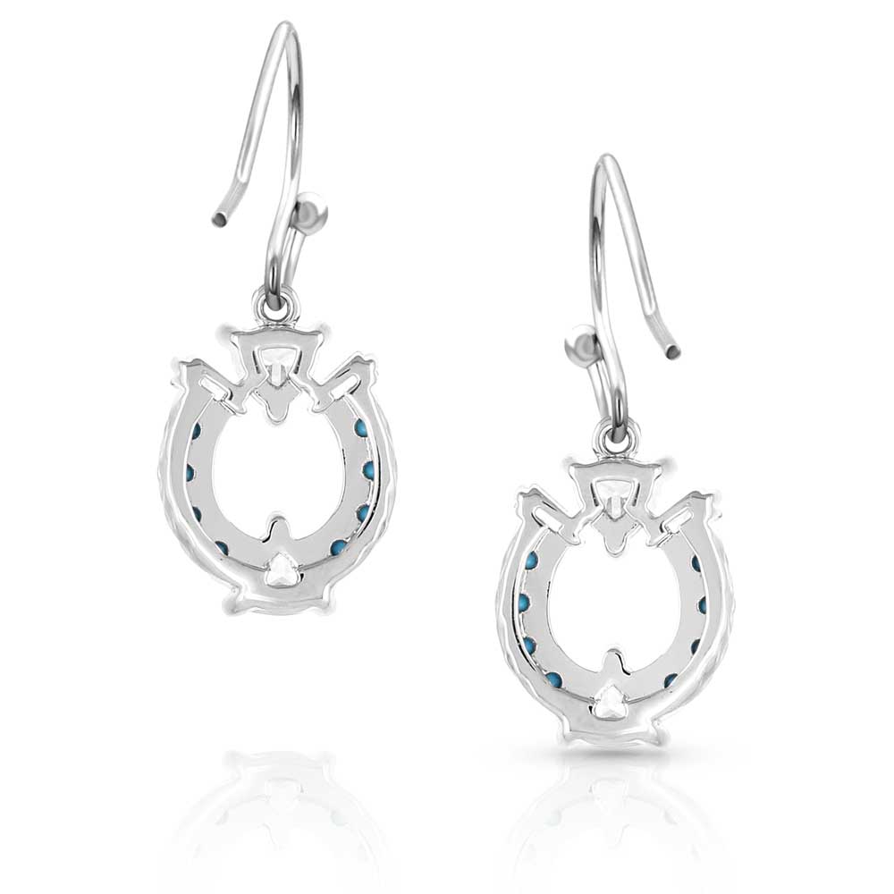Luck Defined Crystal Turquoise Earrings