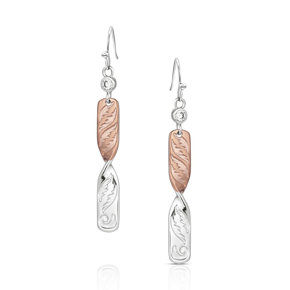 Flatland Twister Dangle Earrings Montana Silversmiths