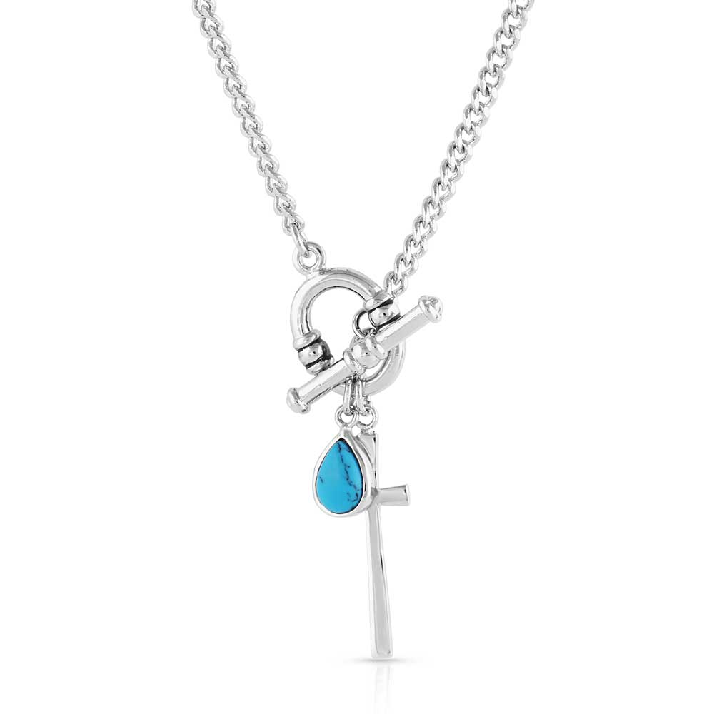 Charms of Faith Turquoise Cross Necklace