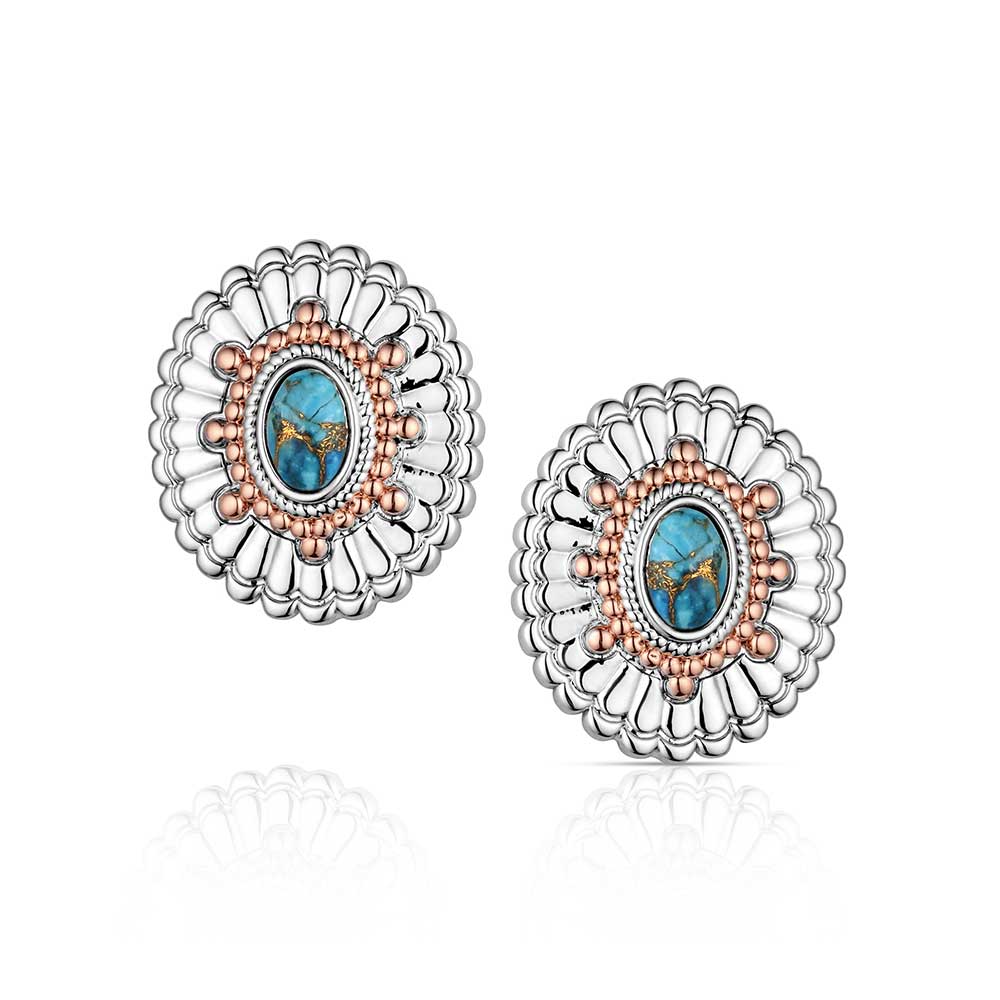 Turquoise Sunburst Earrings