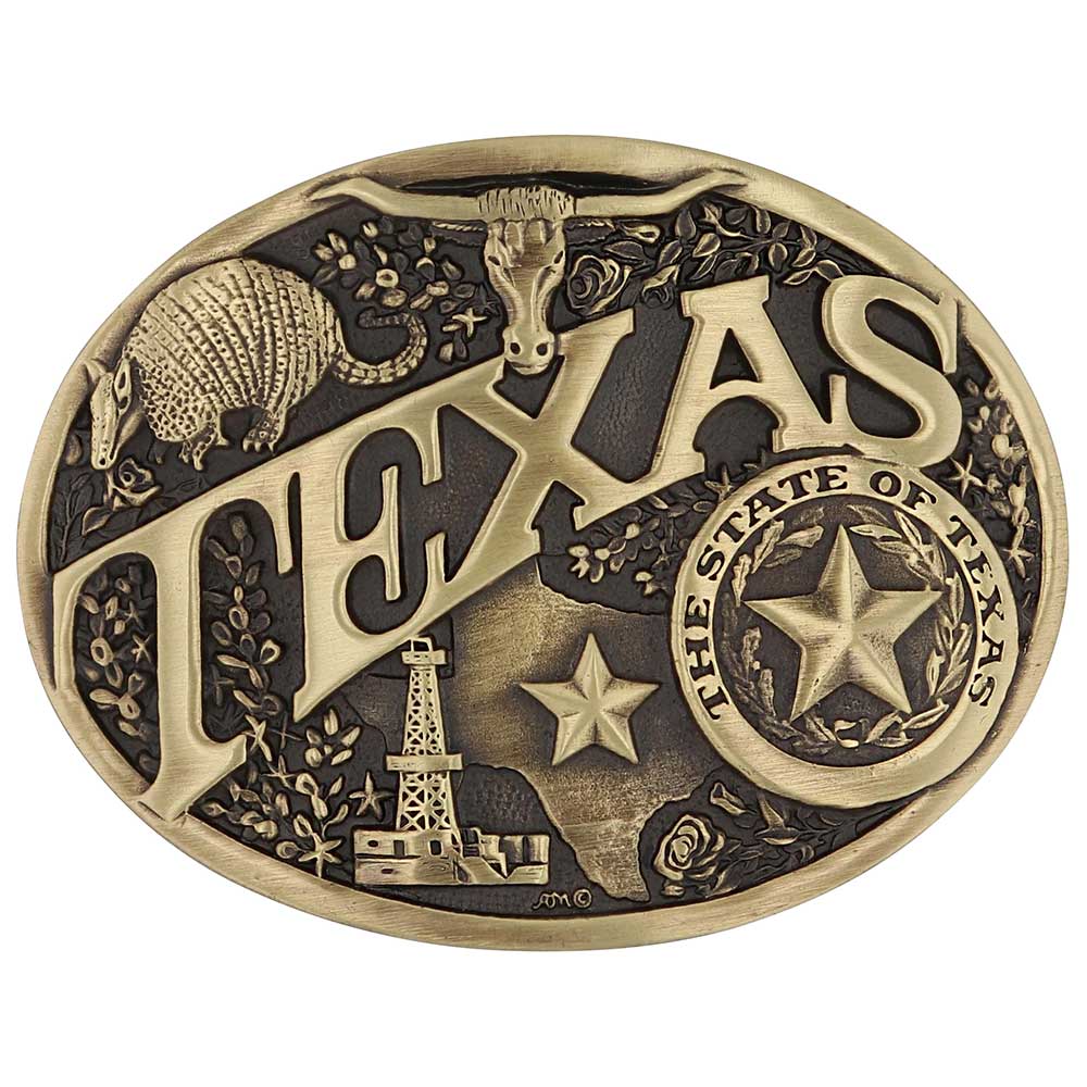 Texas State Heritage Attitude Buckle | Montana Silversmiths