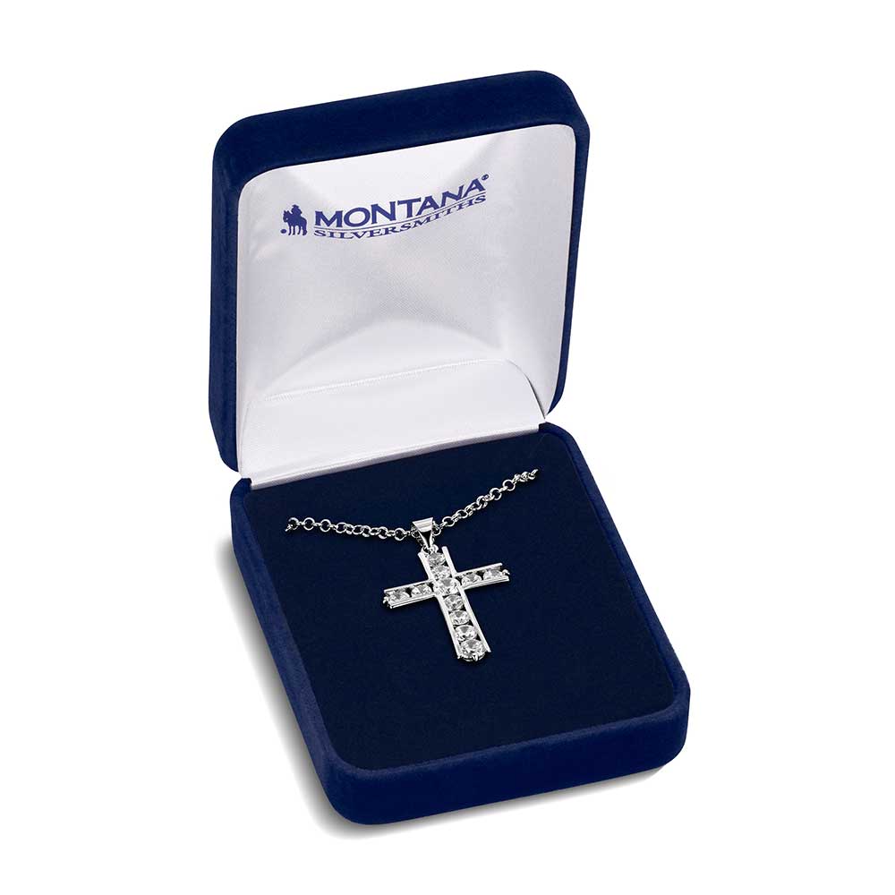 Round Brilliance Cross Necklace | Montana Silversmiths