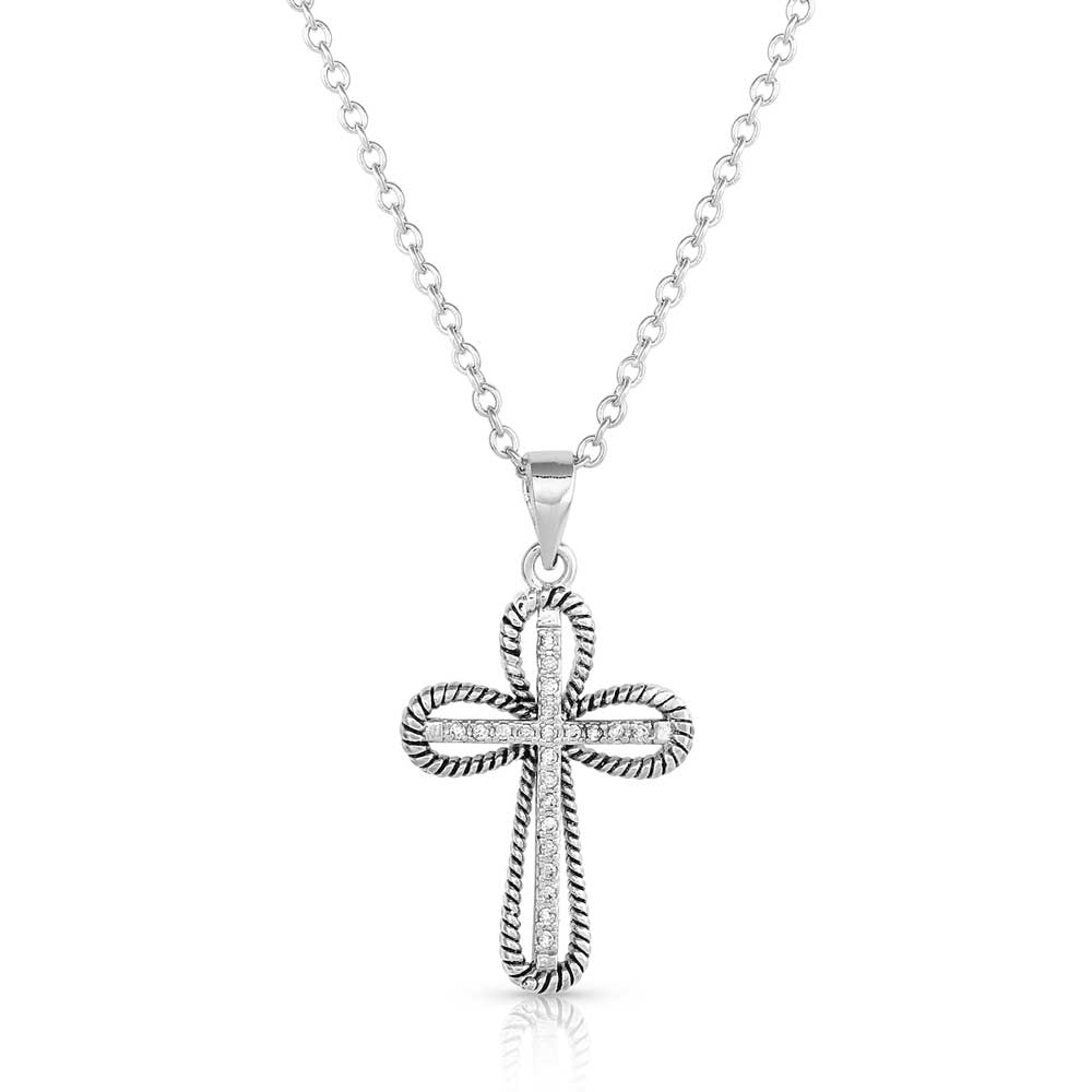 Crystal deals crucifix necklace