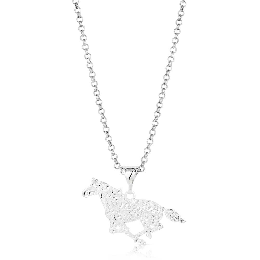 Out West Running Horse Necklace